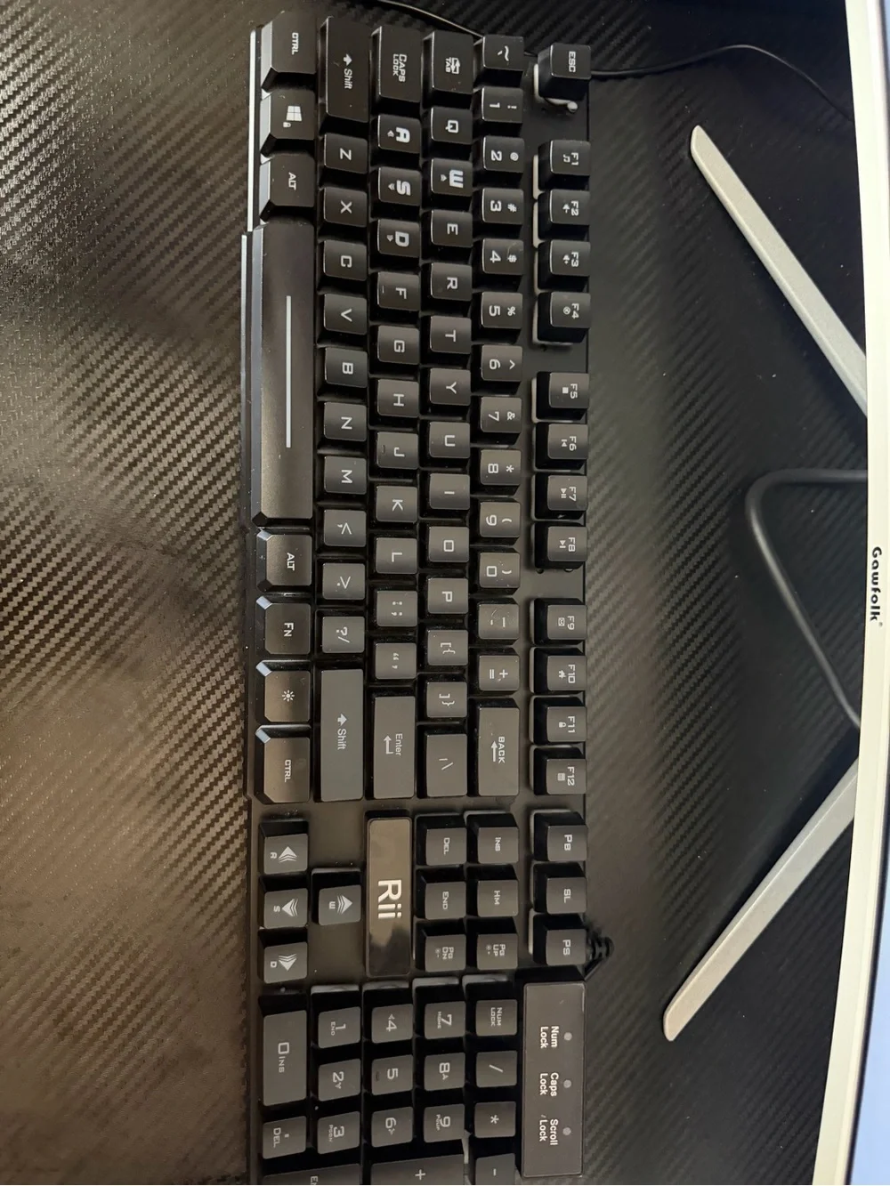 Black Wired Mechanical-Style USB Keyboard